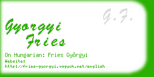gyorgyi fries business card